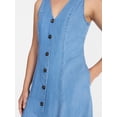 thumbnail image 4 of Time and Tru Women's Sleeveless Fit and Flare Midi Dress, Sizes XS-XXXL, 4 of 5