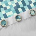 thumbnail image 4 of Homewish Minimalist Geometric Checkered Blackout Curtains Set of 2 (52x84 Each),Pixel Pattern Window Curtains,Blue White Curtains and Drapes For Children,Microfiber Bedroom Decor, 4 of 6