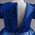 thumbnail image 4 of Girls Sequins Princess Tulle Dress Wedding Birthday Christmas Party, 4 of 5