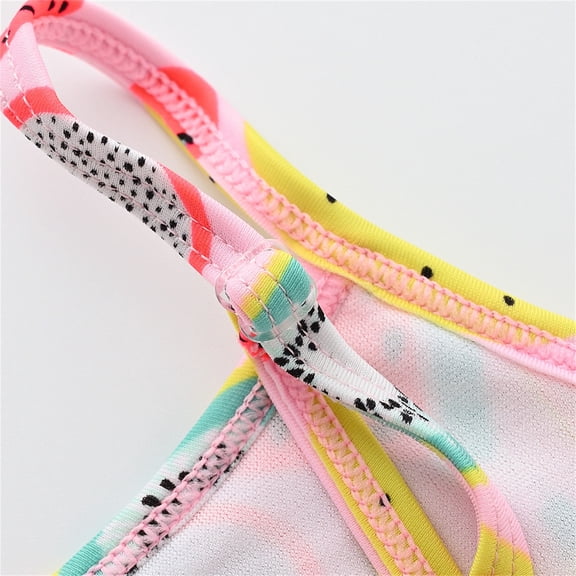Vedolay Girls Summer Swimisuit Girls Swimsuit,Bikini Set Two Piece Kids Swimsuits Bathing Suit Beach Sport,Pink 4-5 Years