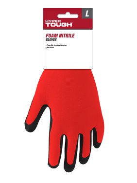 Hyper Tough Men's Foam Nitrile Large