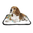 thumbnail image 2 of PKQWTM Floral Ornamental Mandala Beautiful Peacock Feather Pet Dog Cat Bed Pee Pads Mat Cushion Potty Dogsblankets Crate Bed Kennel 25x30 inch, 2 of 3