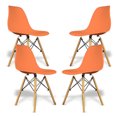 thumbnail image 1 of Set De 4 Sillas Eames Modernas Color Naranja Original Bellair, 1 of 7