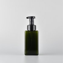WEIWEIGG Dark Green Foaming Soap Dispenser - 450ml Refillable Plastic Bottle for Bathroom, Kitchen, Multi-Use, Soap-Saving, Easy to Clean