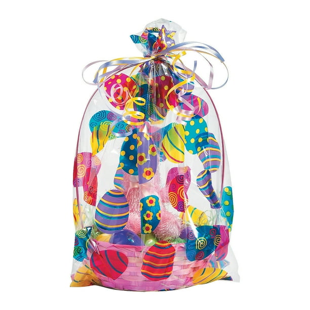 Cellophane Easter Basket Bags (12Pc) Party Supplies 12 Pieces