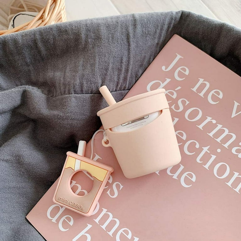 Super Cute Bubble Tea Airpods Case, 3D Cartoon Soft Silicone