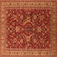 thumbnail image 1 of Ahgly Company Indoor Square Oriental Orange Industrial Area Rugs, 5' Square, 1 of 4