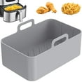 thumbnail image 2 of Silicone Pot for Ninjas Dual Air Fryer Reusable Silicone Air Fryer Liner Easy Cleaning Food Safe Air Fryer Accessories Air Fryer Rack Accessories for Air Fryer Oven Microwave, 2 of 4