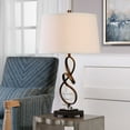 thumbnail image 2 of Uttermost Tenley Steel Crystal Table Lamp in Oil Rubbed Bronze and Light Beige, 2 of 4