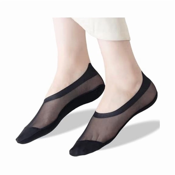 Eryueer Thin No Show Socks Womens Low Cut Mesh Liner Socks Non Slip Invisible Breathable Footies
