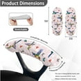 thumbnail image 6 of FKELYI Hummingbird Love Butterfly Print Office Chair Slipcover with Removable Armrest Covers 3 Pcs Set Swivel Armchair Protector Cover Dustproof Home Decoration, Large, 6 of 6