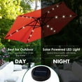 thumbnail image 4 of Costway 9ft Market Patio Umbrella w/Solar Lights & 40 LBS Steel Umbrella Stand, 4 of 10