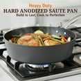 thumbnail image 4 of Granitestone Armor Max Sauté Pan with Lid - 4 Quart. Non Stick Deep Frying Pan with Lid, Large Frying Pan, Oven Safe Skillet with Lid, Multipurpose Jumbo Cooker, Stovetop/Dishwasher Safe, Non Toxic, 4 of 9