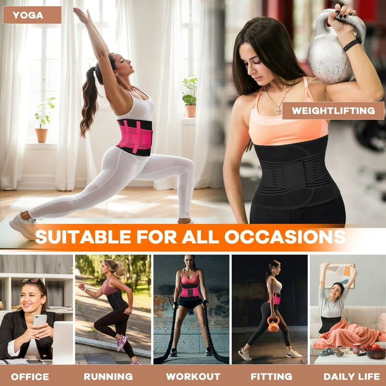 VENUZOR Waist Trainer Belt for Women Man Waist Trimmer Weight Loss Belt Sculpt Touch Waist Trainer Slimming Body Shaper Workout Girdle Slim Band Walmart