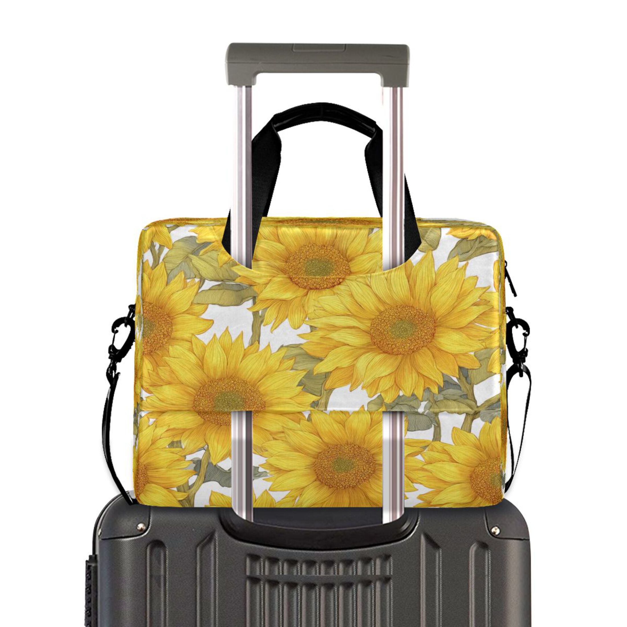 16" Laptop Tote Bag Laptop Sleeve Case Computer Briefcase for Work & Travel Sunflowers Pattern
