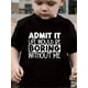 thumbnail image 1 of Boys' Trendy "Admit It, Life Would Be Boring Without Me" Graphic Tee Casual Round Neck Short Sleeve T-Shirt for Youngsters Youngsters Casual Wear | Trendy Youth Tshirt Teen Boy Clothes, 1 of 6