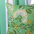 thumbnail image 4 of Phantoscope Outdoor Waterproof Floral Printed Decorative Throw Pillow for Patio Garden, Light Green 20x20 Inch, Pack of 2, 4 of 7