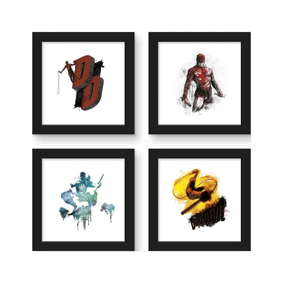 Gallery Pops Marvel Comics Daredevil - Hell's Kitchen Wall Art Bundle (4-Pack)