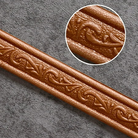 

Skpblutn Home Decoration Trim Line Skirting Border 3D Pattern Sticker Ative Self Adhesive Waterproof Border Strip Foam Molding Trim for Home Baseboard Corner Line Waist Lines Paper Wall Decor B