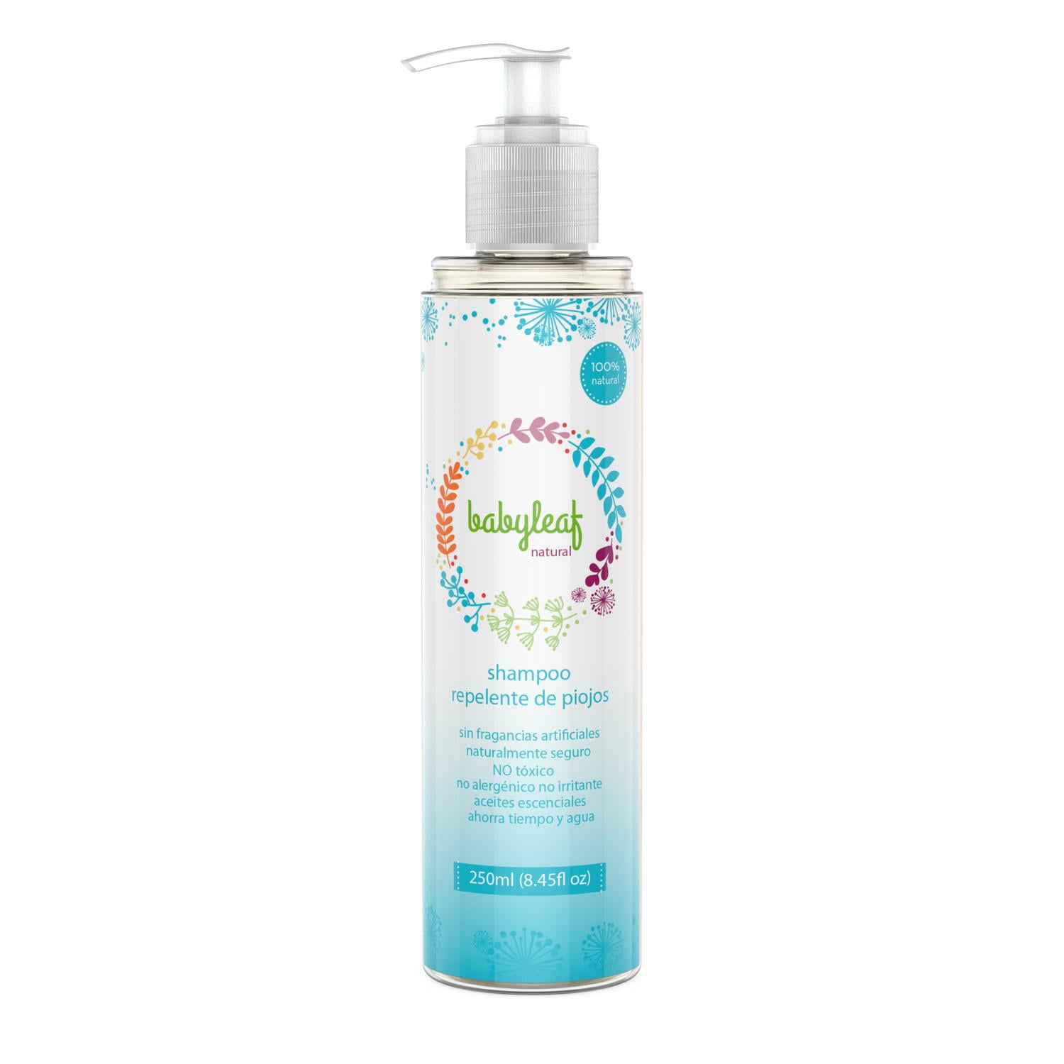 Shampoo Repelente de Piojos Babyleaf, No Tóxico, Seguro blanco 250 ml ...