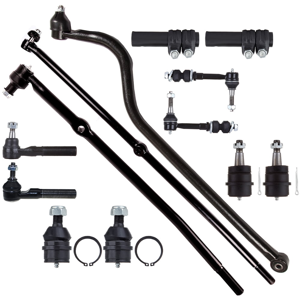 ECCPP - 13PC Upper Lower Ball Joint Tie Rod End Adjusting Sleeve Track Bar Sway Bar End Link - Compatible with 2000-2001 for Dodge Ram 1500 Suspension Kit