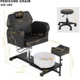 thumbnail image 3 of Chaise de Pédicure avec Bassin pour Pieds, Bain de Pieds de Massage Hydraulique avec Rotation à 360°, Unité de Pédicure Réglable en Hauteur, 3 of 6