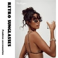 thumbnail image 4 of Retro Rectangle Sunglasses for Women Men Square Narrow Hip Hop Small Frame Sun Glasses, 4 of 5