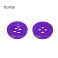 thumbnail image 3 of Uxcell Resin Sewing Buttons Round Flat 4-Hole Craft Buttons for Card Making Scrapbooking 10 Pcs Purple 12.5mm, 3 of 5
