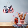 thumbnail image 3 of 4th Of July Decoration Patriotic Hanging Door Sign With Rope Flag Plaque For Independence Day Memorial Day Front Door Porch Wall Window Beads Bracelet String Frosted Christmas Garland Replacement for, 3 of 3