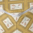 thumbnail image 4 of Tulip Rectangle Pouf, Geometrical Squares and Flowers Oriental Mosaic Style Retro, Under Desk Foot Stool for Living Room Office Ottoman with Cover, 25", Peach Earth Yellow, by Ambesonne, 4 of 4