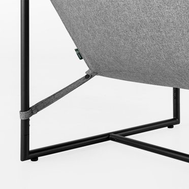 Zinus Aidan Sling Accent Chair, Light Grey - Metal Frame Armchair With Foam Cushioning - Easy To