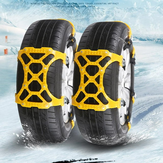 Feltree Easy Installation Snow Chains Universal for Cars Trucks and Trailers Anti-Skid Tire Chains for Winter Driving Fits 13-19 Inch Wheels