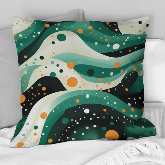 Designart "Whirling Nomadic Polka Dots III" Polka Dots Throw Pillow - Modern Pillow For Couch - Insert And Pillows Covers For Bedroom Decor