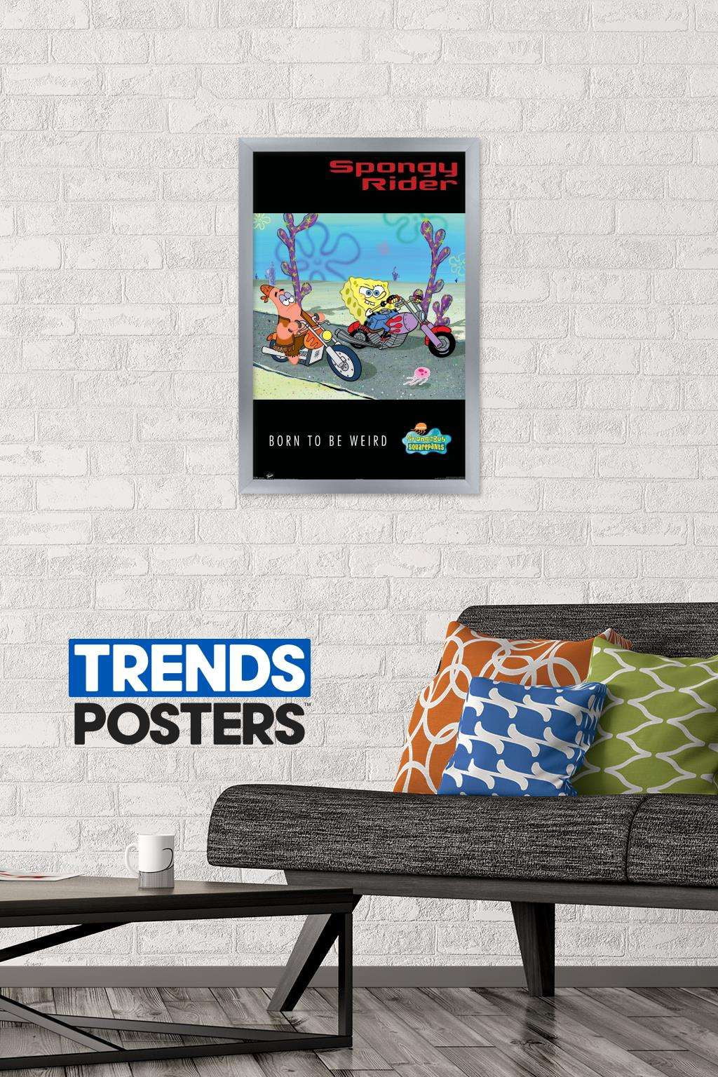 Nickelodeon Spongebob - Biker Wall Poster, 14.725" x 22.375", Framed
