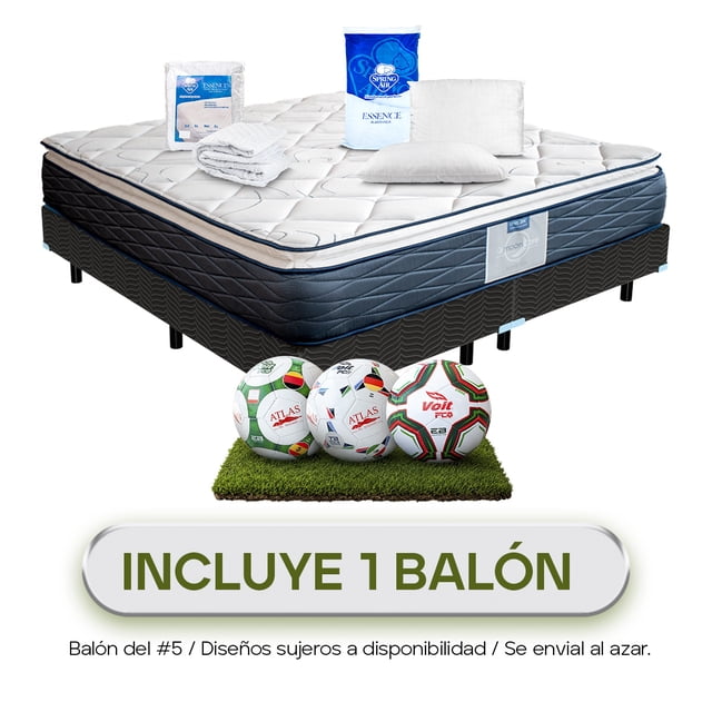 Colchón King Size + Box + Protector + Almohadas Restonic Maverick