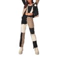 thumbnail image 4 of Honganda Women?s Contrast Color Stitching High-waist Slim Fit Straight Jeans, 4 of 10