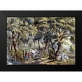thumbnail image 2 of Currier and Ives 18x14 Black Modern Framed Museum Art Print Titled - Old Farm Gate, 2 of 5