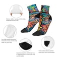 thumbnail image 5 of Pofeuu Psychedelic Faces Colorful Print 30cm Socks, Adult Running Hiking Socks for Youth and Adult, 5 of 7
