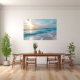 thumbnail image 2 of Bright Sun Turquoise Ocean Wave Framed Wrapped Canvas Posters for Kitchen Bathroom Dorm Decor, Ready to Hang12"L x 8"W, 2 of 10