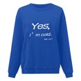 thumbnail image 2 of Gibobby Sudaderas para Mujer Suéter de Navidad para mujer cuello redondo manga larga suéter de Navidad casual para Navidad simple(Azul,M), 2 of 4