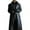 Black, variant on Baqcunre Trench Coat Men Men'S Long Cardigan Coat Button Jacket Leather Windbreaker Long Sleeve Coat Warm Long Fashion Coat Leather Jacket Men Tops For Men Black L