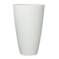 Mainstays Tall Cream Parker Recycled Resin Planter, 13.9in x 13.9in x 22in