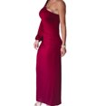 thumbnail image 4 of Mialoley Femmes Robe Longue Bodycon Couleur Unie une Devraite Printemps Soirée Partie Haute Fente Robe, 4 of 7