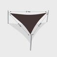 thumbnail image 2 of Covers & all Triangle Waterproof Sun Shade Sail with 4mm Cable at Edges, Shade Max+ 12 oz Polyester Resistant to Water & UV-Rays, Ideal for Indoor and Outdoor Use (12' x 12' x 12', Brown), 2 of 4