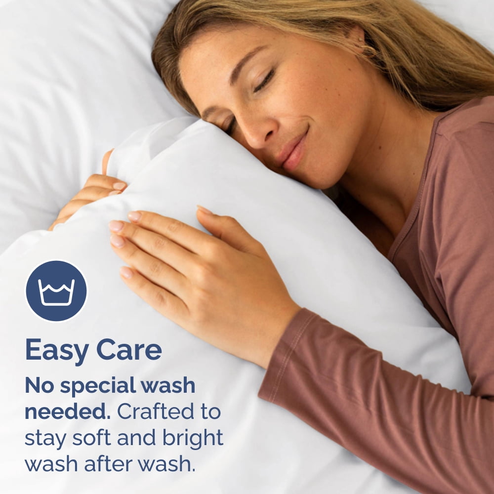CGK Linens Extra Soft Pillowcases Set of 4 - Queen / Standard Size Hotel Luxury Breathable & Cozy 4-Piece Pillow Covers, White