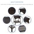 thumbnail image 6 of Jeco 3 Piece Wicker Conversation Set in Espresso with Tan Cushions, 6 of 10