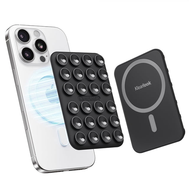 Soporte de teléfono con succión magnética Klearlook para MagSafe, negro
