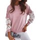 thumbnail image 2 of Jumpingount Sudadera con capucha para mujer Perspectiva de encaje Top de manga larga Casual Cuello Sudadera suelta para niña, Negro, XL Prendas para la parte del cuerpo Rosado METRO Jumpingount AP003864-06, 2 of 6