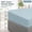 Aqua, variant on 1 Piece Queen Size Fitted Sheet, 100% Cotton Damask Sateen, Striped Breathable Soft Stretch Deep Pocket 18'' Mattress Sheet, 500 Thread Count