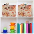 thumbnail image 6 of Yayeee 2 Pack Canvas Storage Basket with Handles for Shelves Fabric Bins Closet Organizer, Red Starfish, 6 of 8